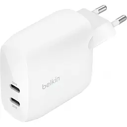 Мережевий зарядний пристрій Belkin Boost Up Charge Pro Dual USB-C 60W White (WCB010VFWH) [158902]