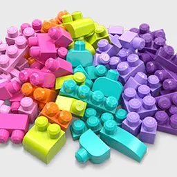 Конструктор Mega Bloks First Builders Рожевий, 80 деталей (DCH62) - мініатюра 5