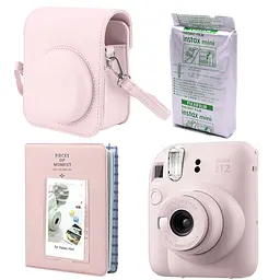 Набор камера Fujifilm Instax Mini 12, Фотобумага 10шт, Чехол, Фотоальбом 64 фото Розовый