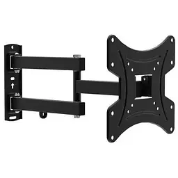 Настінне кріплення LCD/Plasma TV 15-42" Walfix R-353B колір чорний, до 25 кг, VESA:200x200 мм, нахил: -15º ~ +5º, поворот: до 180