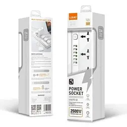 Мережевий фільтр живлення LDNIO (SC5614) 5роз. 3USB 2м (SC5614) - мініатюра 5