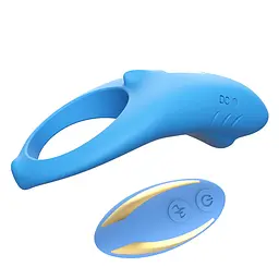 Ерекційне кільце B - Series Joy Shark, 6 см (синій)