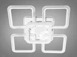 Люстра стельова LED Diasha A8060/4+1WH, 120W, 4100K, білий метал, сучасний стиль для спальні - мініатюра 3