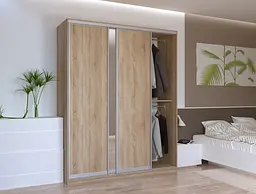 Шафа-купе Doros Сіті Лайт Дуб Cонома 2 ДСП / 1 Дзеркало 180х60х225 (41070010) - мініатюра 5