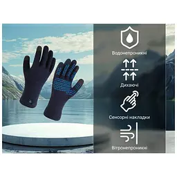 Водонепроникні рукавички Dexshell ThermFit 3.0 Gloves темно-блакитні розмір S (DG12402HTB-S) - мініатюра 4