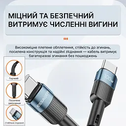 Дата кабель Essager 100W PD, QC та PPS USB-C to USB-C 3 метра (чорний) - мініатюра 2