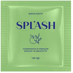 Зубна паста Splash мініатюра освіжаюча зі смаком яблука та евкаліпту