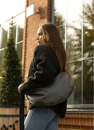 Сумка жіноча Sambag HOBO BAG-GLOVE Графіт 28 х 58 х 4 см (53400009) - мініатюра 4