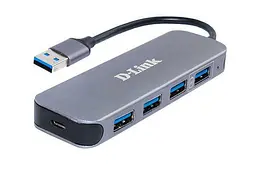Мультипортовий адаптер USB хаб USB3.0 D-Link DUB-1340/D1A 4хUSB3.0 Black