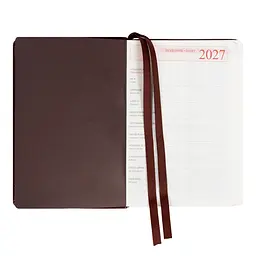 Щоденник діловий Leo Planner 2027 Aldento А6 інтегральний коричневий 352 сторінки (252761) - мініатюра 4