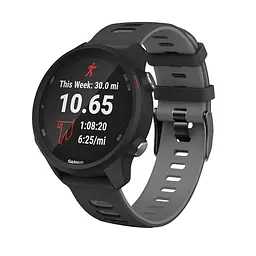Силіконовий ремінець Rage для Huawei Watch GT 3 Pro 46mm Classic GT 3 46mm GT Runner GT - сіро-чорний ширина кріплення 22мм Watchbands (W25-4WB26504222) - мініатюра 3