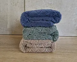 Набір турецьких махрових рушників Cestepe MicroCotton Premium 3 штуки 50x90 Ucgen 1 щільність 600 г/м2 - мініатюра 6