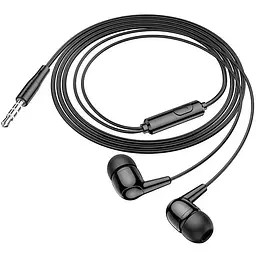 Навушники Hoco M97 Enjoy With Microphone провідна вакуумна гарнітура чорна - мініатюра 2