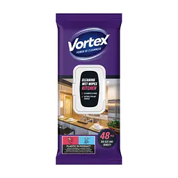 Серветки для прибирання Vortex Вологі Для кухні З клапаном 48 шт. (4823071641257)