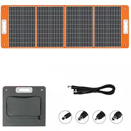Сонячна панель портативна TSP-18V-100W Monocrystalline PD65W+QC3.0 (1USB-A/1C) Black Epik teh0029316 - мініатюра 2