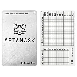 Мнемонічний планшет Lapua Seed phrase keeper for MetaMask (LSPKM)