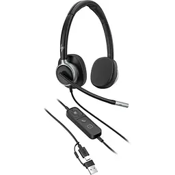 Гарнітура Poly On-ear HP Mission 625 USB-A USB-C 2 x Uni-mic AI noise reduction Black (C01C6AA)