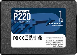 Накопичувач SSD Patriot P220 2.5" SATAIII TLC 1TB (P220S1TB25)