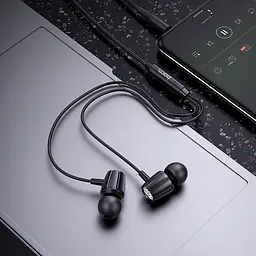 Навушники Hoco M88, вакуумні, провідні, 3.5mm, 1.2m, чорні - мініатюра 5