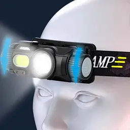 Ліхтар налобний YY-16-XPE+COB датчик руху ЗП Type-C ліхтарик - мініатюра 5