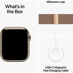 Смарт-годинник Apple Watch Series 9 GPS + Cellular 45mm Gold Stainless Steel with Gold Milanese Loop [MRMU3] [92679] - мініатюра 9