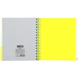 Зошит на пружині Buromax Neon В5 (170x205) 120 аркушів 3 PVC розділювачі жовтий (BM.24359911-08) - мініатюра 6