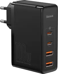 Мережевий зарядний пристрій Baseus GaN2 Pro 2C+2U 100W з Type-C to Type-C 1m black (CCGAN2P-L01) - мініатюра 2