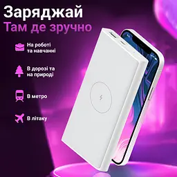 Повербанк Xiaomi UR503 10000 mAh з бездротовою зарядкою USB-С/USB-A - мініатюра 8