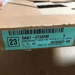 Ущільнювач дверей для морозильної камери холодильника Samsung RL55TTE2C, RL55VTEBG, DA97-07366M чорний - мініатюра 7