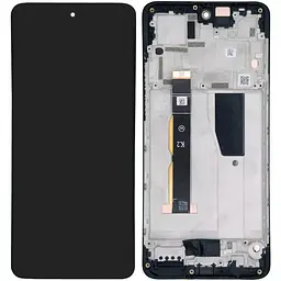 Дисплей Motorola XT2347-2 Moto G84 чорний, P-OLED, оригінал PRC, з рамкою