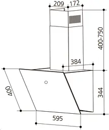 Витяжка Interline STREAM MATT BL A/60/GL/M - мініатюра 21