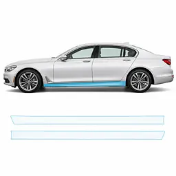 Антигравійна захисна бронеплівка за лекалами для BMW 7 Series G11/G12 2015-2019 - нижня зона кузова та пороги