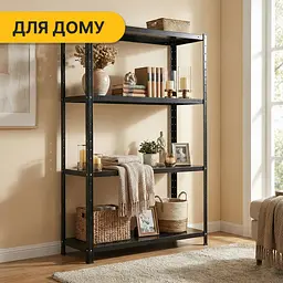 Стелаж з металевими полицями LEOBRO 150 х 75 х 30 см, 35кг/полиця, 4 полиці (LB-R125) - мініатюра 8