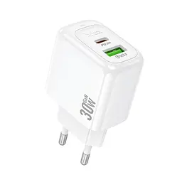 МЗП Hoco CS55A Surplus PD30W+QC3.0 charger(EU) White