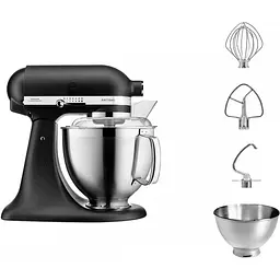 Планетарний міксер KitchenAid Artisan 4.8 л чавун (5KSM185PSEBK) - мініатюра 3