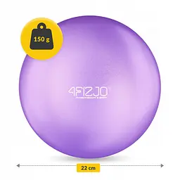 М'яч для пілатесу, йоги, реабілітації 4FIZJO 22 см Violet (P-5905973404860) - мініатюра 2