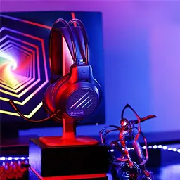 Дротові ігрові навушники Celebrat GM-2 Gaming LED з мікрофоном (Чорні) - мініатюра 5
