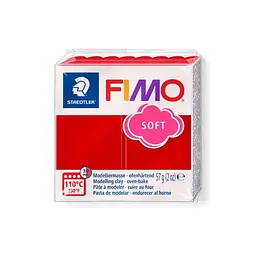 Полімерна глина Fimo Soft, 57 г., Різдвяний червоний, (8020-2 P)
