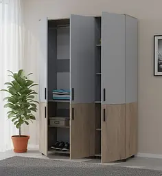 Шафа для одягу Doros Торн Кремона Канноло/Сірий 3 ДСП (штанга) 135х51.6х200 (44900503) - мініатюра 1
