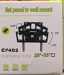 Похилий кронштейн-кріплення для телевізора Flat Panel TV Wall Mount СР402 26"- 56" Настінні кріплення для ТБ - мініатюра 2