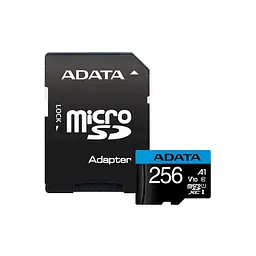Карта пам'яті microSDXC (UHS-1) A-DATA Premier 256Gb Class 10 А1 (R-100Mb/s) (adapter SD) (AUSDX256GUICL10A1-RA1)