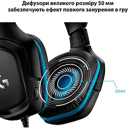 Навушники накладні з мікрофоном Logitech G432 (981-000770) - мініатюра 4