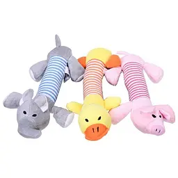 М'яка іграшка для собак Ducling, Elephant & Pig, рожева - мініатюра 2