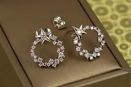 Сережки гвоздики Xuping Jewelry вінець літа 1,5 см сріблясті