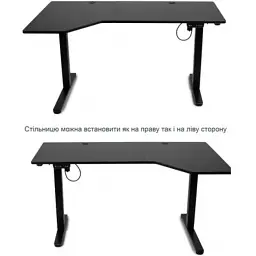 Комп'ютерний стіл Barsky StandUp Corner 1450x850 мм Black (BSTc-01) - мініатюра 11