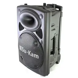Портативна колонка Su-Kam BT 100D + 1 бездротовий мікрофон (12v/220v) - мініатюра 2