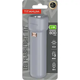 Портативний світлодіодний ліхтарик Titanum TLF-T17 50Lm Gray (TLF-T17)