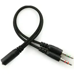 Гарнітура Sandberg MiniJack Headset Bulk, 3,5мм+converter 2х3,5мм, Black (825-30) - мініатюра 4