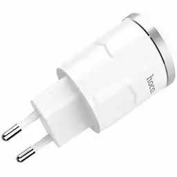 Мережевий зарядний пристрій Hoco 1USB C37A 2.4A White - мініатюра 3