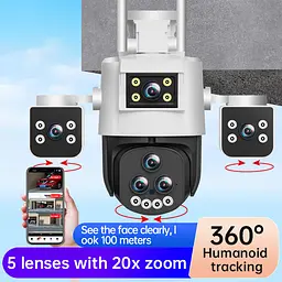 Зовнішня 20MP IP WiFi камера QEARIM PC-288-10K-5 Лінз 20X Zoom IPC 360 - мініатюра 3